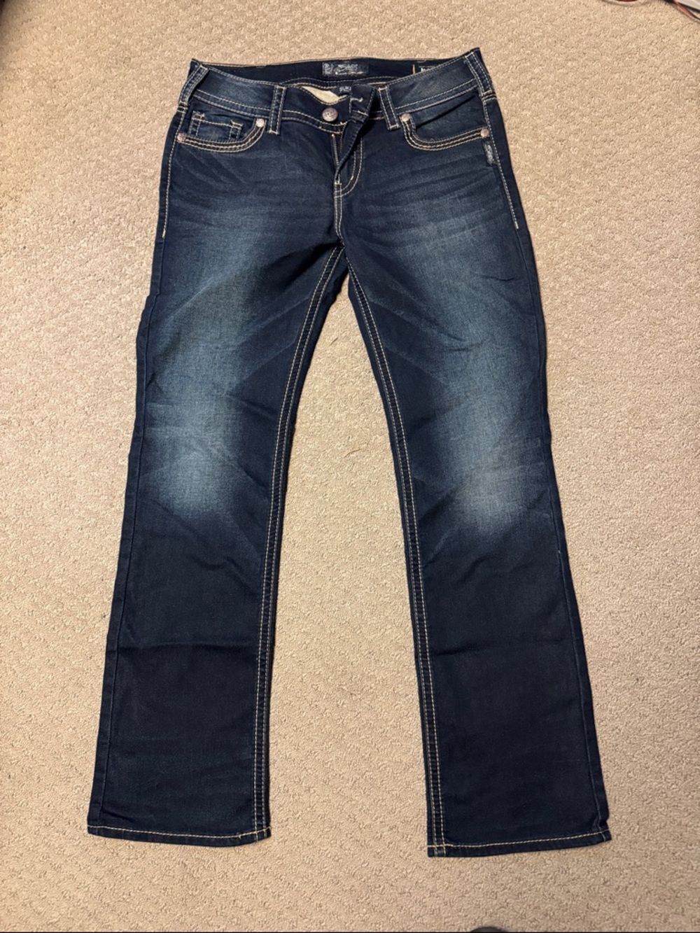 Silver Jeans Dark Indigo Straight-Leg Women's Jeans